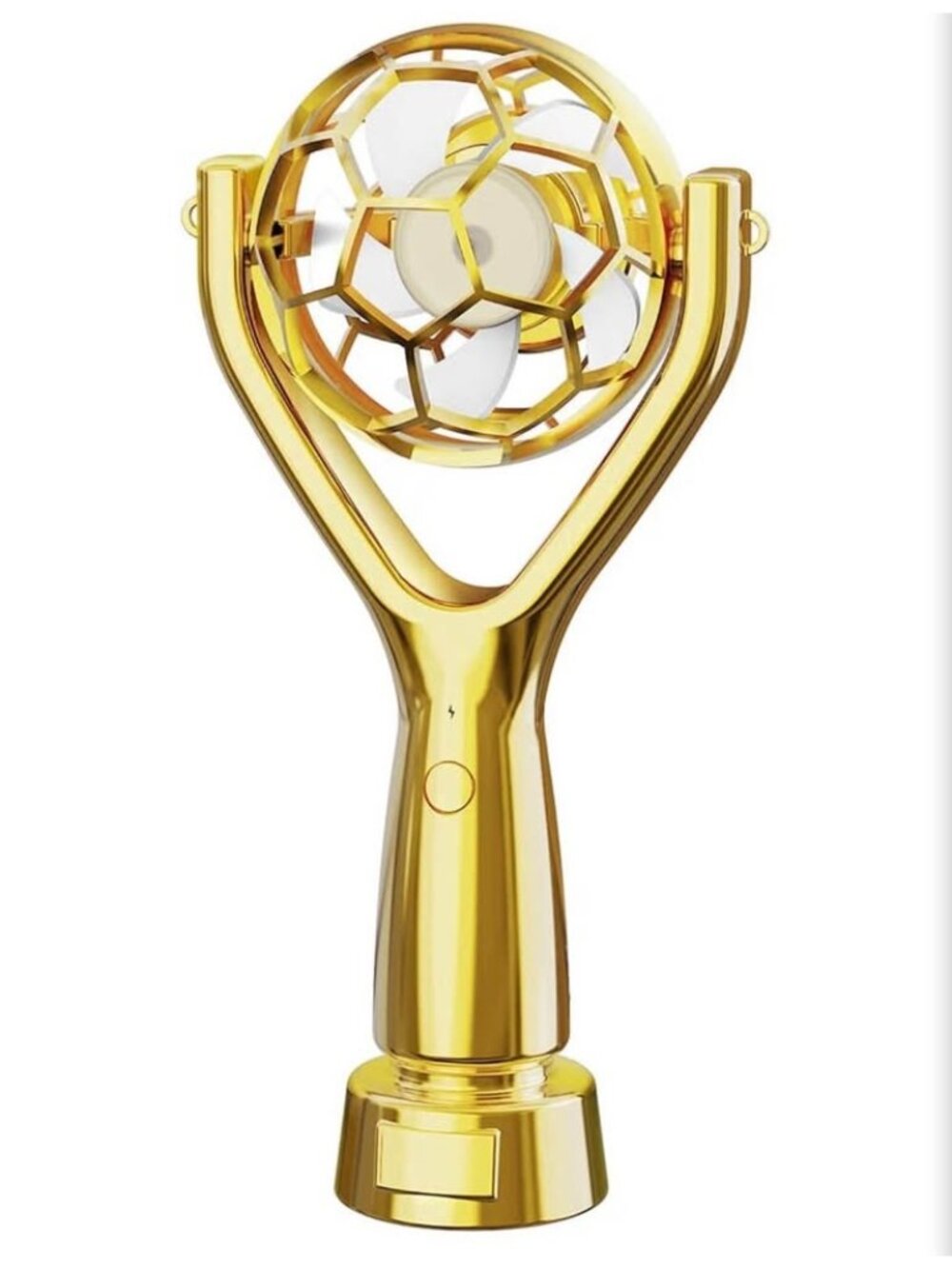 Gold Trophy Soccer Ball Handheld Fans (6 available)